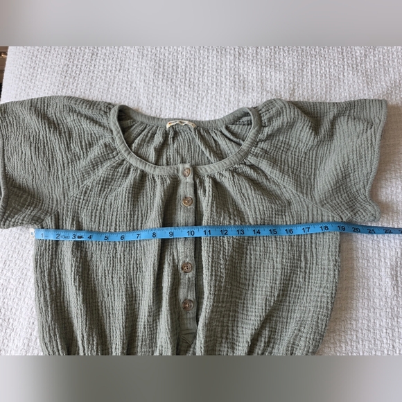 Marine Layer “Sydney” Romper • Size L • Sage-Green Gauzy Cotton - Picture 8 of 10